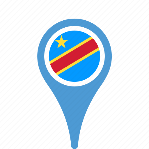 Congo, country, county, democratic, flag, map, national icon - Download on Iconfinder