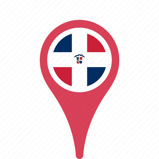 Country, county, dominican, flag, map, national, pin icon - Download on Iconfinder
