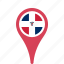 country, county, dominican, flag, map, national, pin, republic, the 