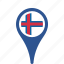 country, county, faroe, flag, islands, map, national, pin, the 