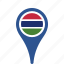 country, county, flag, gambia, map, national, pin, the 