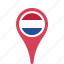 country, county, flag, map, national, netherlands, pin, the 
