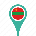 country, county, flag, map, national, pin, transnistria