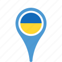 country, county, flag, map, national, pin, ukraine