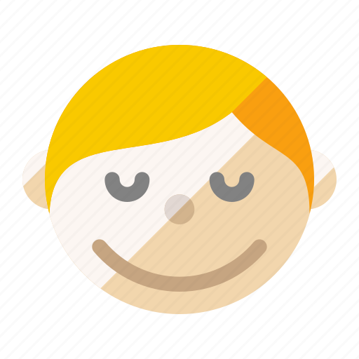 Boy, face, calm, relax, peaceful, emoji icon - Download on Iconfinder