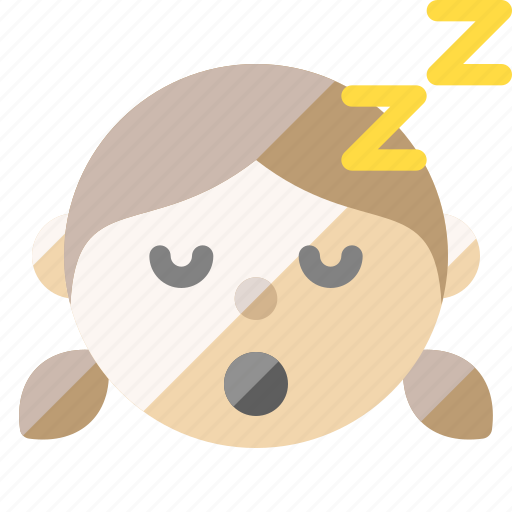 Girl, sleep, sleeping, rest, expression, emoticon icon - Download on Iconfinder