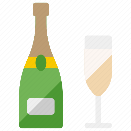 Champagne bottle, champagne, alcohol, drink, beverage icon - Download on Iconfinder