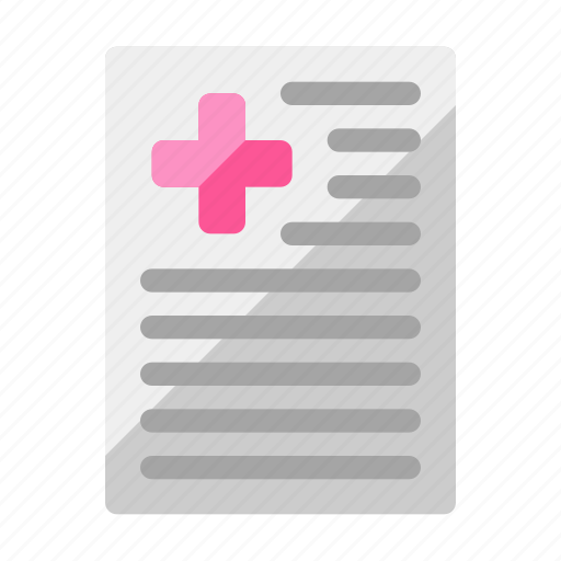File, red cross, medical history, report, document, medical, health icon - Download on Iconfinder