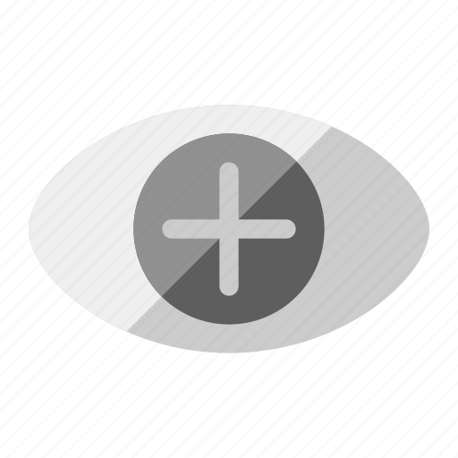 Eye, organ, body, plus, increase, medic, medical icon - Download on Iconfinder