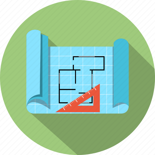 Architect, blueprint, cad, calculation, construction, engineer, house plan icon - Download on Iconfinder