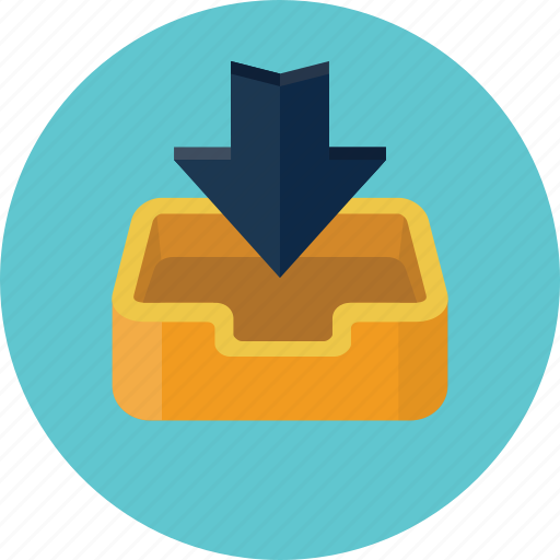 Download, arrow, backup, box, inbox, mail box icon - Download on Iconfinder