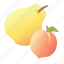 fruit, pear, peach, organic, nature 