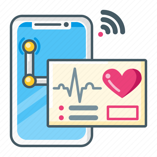 Ecg, heartbeat, cardiogram, medical, telemedicine, smartphone icon - Download on Iconfinder
