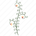 floral, branch, ornament, flower, plant, leaf, nature
