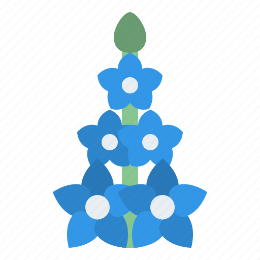 Delphinium, flower, blossom, floral, nature icon - Download on Iconfinder