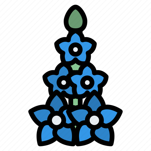 Delphinium, flower, blossom, floral, nature icon - Download on Iconfinder