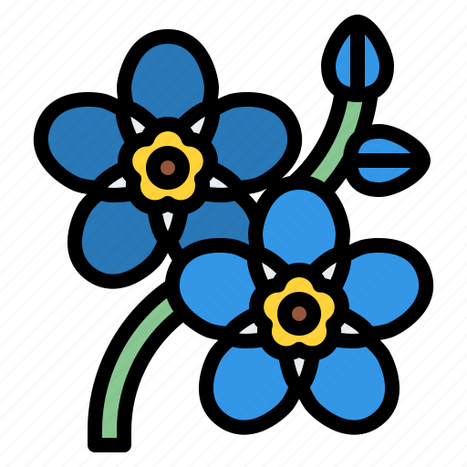 Myosotis, flower, blossom, floral, nature icon - Download on Iconfinder