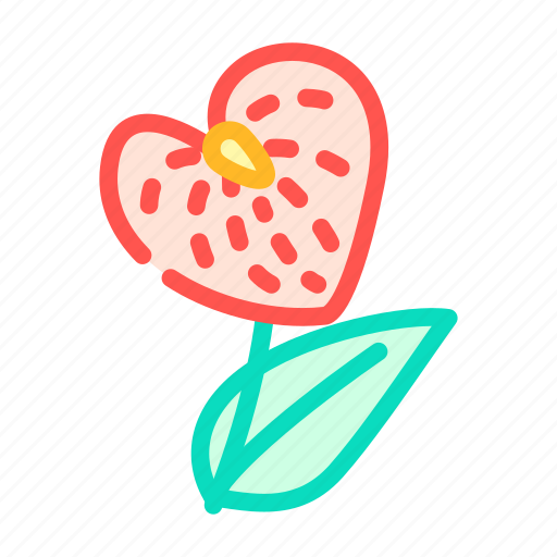 Anthurium, flower, natural, aromatic, plant, rose icon - Download on Iconfinder