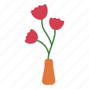flower, pot, rose, floral