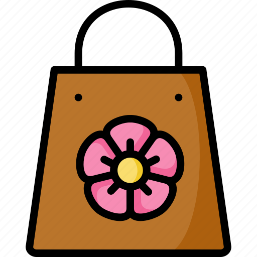 Flower, shop, bag, ecommerce, shopping, florist icon - Download on Iconfinder