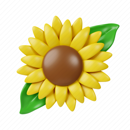 Sunflower, flower, botanical, element, nature, floral, garden 3D illustration - Download on Iconfinder