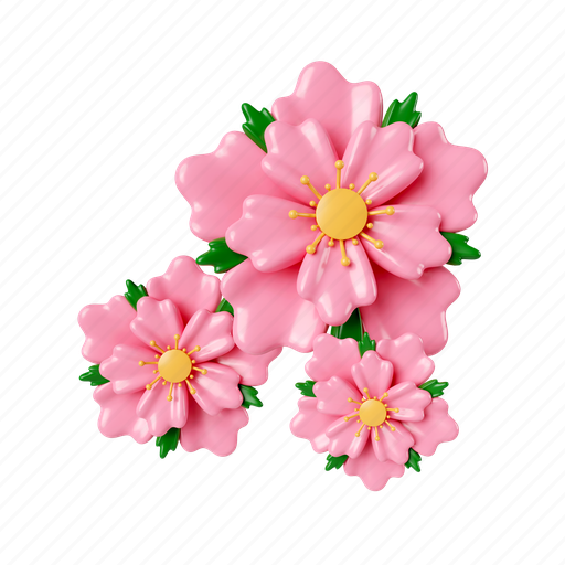 Sakura, japanese, ornament, romantic, calmness, image, romance 3D illustration - Download on Iconfinder