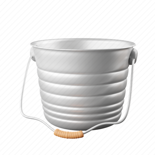 Bucket, tool, gardening, development, agricultural, harvest, shovel 3D illustration - Download on Iconfinder
