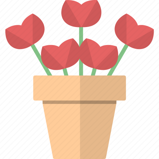 Flowers, garden, pot, tulips icon - Download on Iconfinder