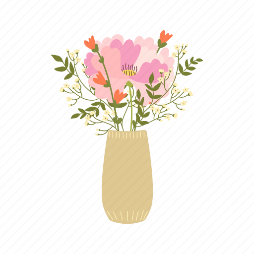 Floral, bouquet, background, vase, beautiful, nature, flower icon - Download on Iconfinder