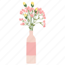 floral, bouquet, background, vase, beautiful, nature, flower, natural, decoration, design, decor, white, plant, isolated, spring, color, green, blossom, style, decorative, flora, interior, bloom, gift, summer, object, table, set, leaf, beauty, fresh, element, vintage, bunch, botanical, illustration, petal, room, home, collection, vector, holiday, glass, closeup, birthday, retro, greeting, stem, garden, pink
