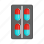 blue, capsule, care, cure, medical, pill, red 
