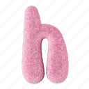 lowercase, letter h, h, fluffy, 3d, alphabet, font