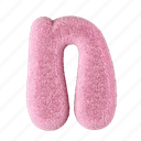 lowercase, letter n, n, fluffy, 3d, alphabet, font