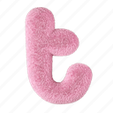 lowercase, letter t, t, fluffy, 3d, alphabet, font