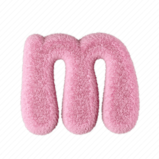 Lowercase, letter m, m, fluffy, 3d, alphabet, font icon - Download on Iconfinder