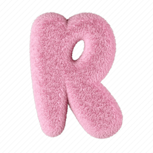 Uppercase, letter r, r, fluffy, 3d, alphabet, font icon - Download on Iconfinder