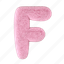 uppercase, letter f, f, fluffy, 3d, alphabet, font 