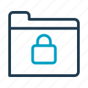 locked folder, lock, security, protection, document, files icon