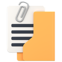 attachment, folder, file, document, paperclip