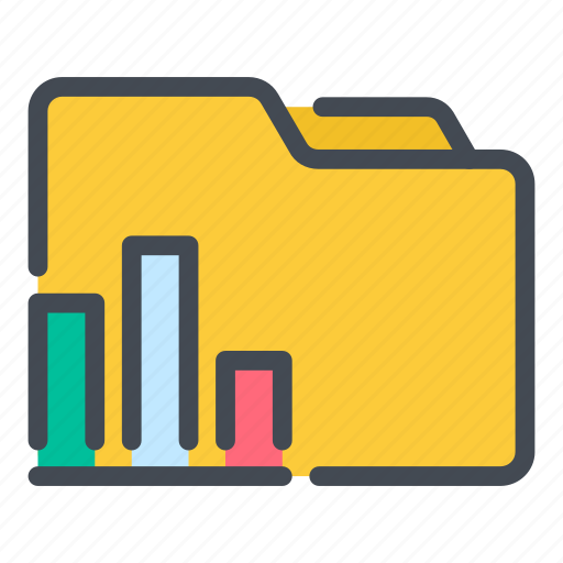 Folder, document, archive, report, stats, statistics, analytics icon - Download on Iconfinder
