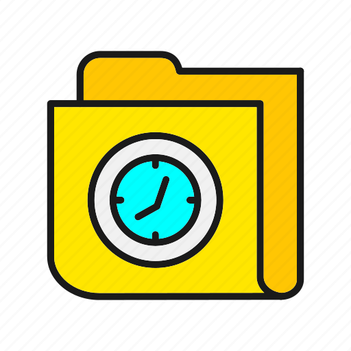 Clock, folder, project, management, watch icon - Download on Iconfinder