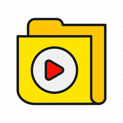 Folder, video, file, videos icon - Download on Iconfinder