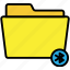 yellow, bluetooth, folder, ui, interface, archive, files 
