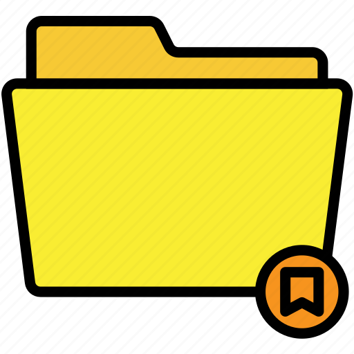 Yellow, favorite, folder, ui, interface, files, archive icon - Download on Iconfinder