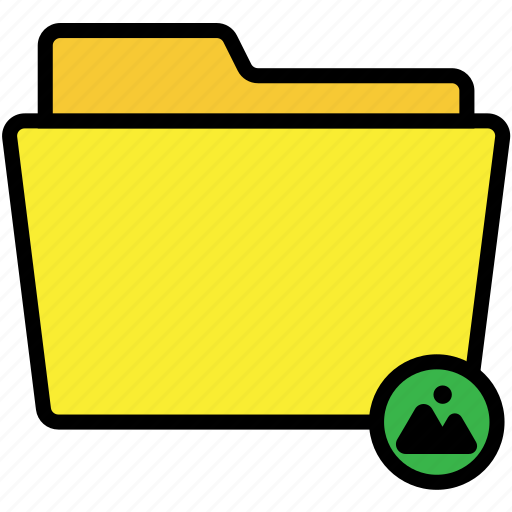 Yellow, image, folder, ui, interface, archive, files icon - Download on Iconfinder
