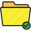 yellow, mark, folder, ui, interface, archive, files 