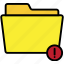 yellow, warning, folder, ui, interface, files, archive 
