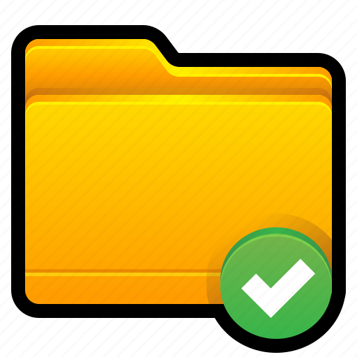 Folder, check, active folder, synced folder icon - Download on Iconfinder