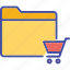 cart, folder, document, storage 