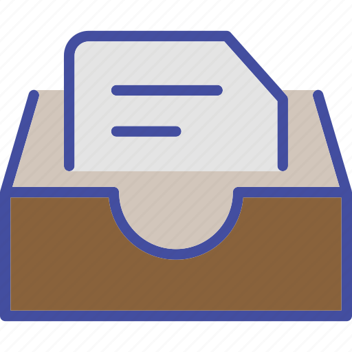 Drawer, document, storage, file icon - Download on Iconfinder